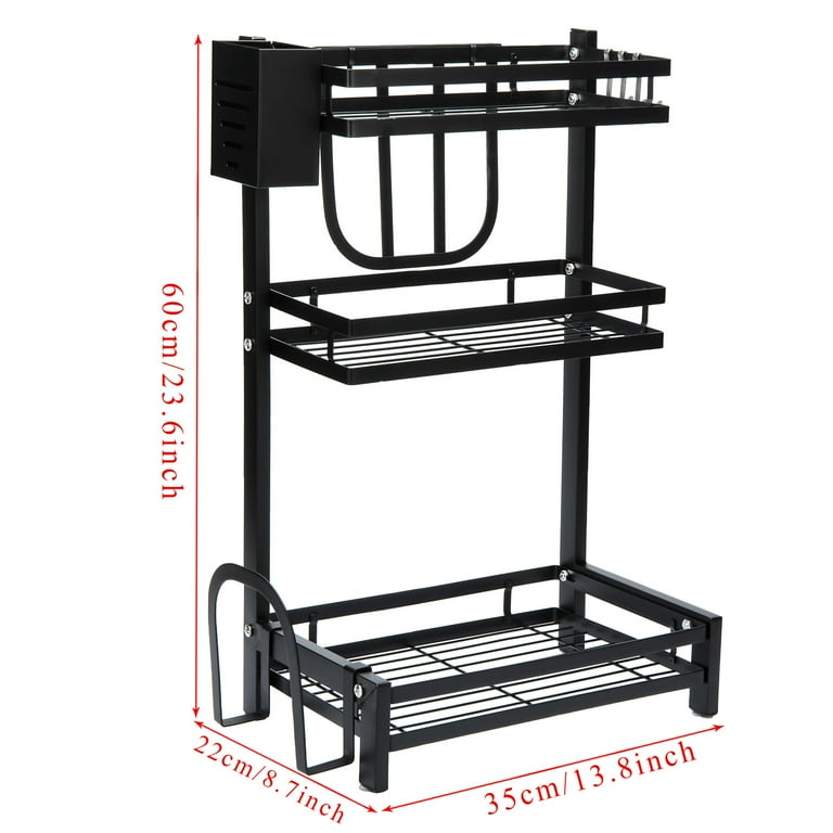 Spice Rack 2 Tier Kitchen Spice Organization Holder Multifunction