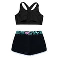 thumbnail image 4 of Manyakai Kids Girls 2Pcs Sports Workout Swimming Outfits Criss Cross Back Tank Top with Athletic Lily 6, 4 of 7