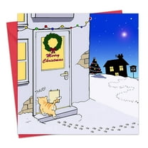 Twizler Funny Christmas Card with Drunk Cat - Humor Cat Merry Christmas Card - Cat Happy Xmas Card