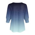thumbnail image 5 of Godom Womens Tops 3/4 Sleeve with Buttons Dressy Casual Blouses Summer Outfits Beach Vacation Plus Size Spring Clothes, 5 of 5