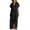 Black, variant on Women's Summer Button Down Maxi Dress Solid Collared Short Sleeve Loose Casual Shirt Dress with Pockets for Daily & Beach Vacation White