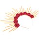 thumbnail image 3 of Diadema de diosa con corona de flores rosas, diadema de corona para mujer, tocado de boda nupcial, 3 of 6