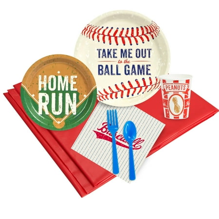 Party Baseball - Baseball Party Deluxe Kit Serves 8 Guests - Party Supplies