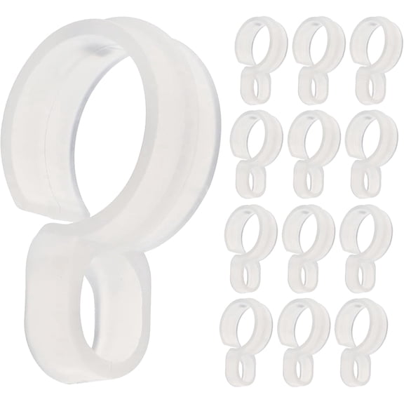 Plastic Clothes Hanger Connector Clips (30 Pack) - Windproof Locking Hooks for Drying Rack, Closet Organizer, and Laundry Accessories(C)