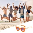 thumbnail image 3 of Gafas de sol ojo de gato Salvador vintage lentes tintados naranja, 3 of 7