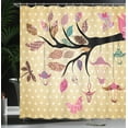 thumbnail image 4 of Ambesonne Floral Shower Curtain, Vintage Boho Tree, 69"Wx84"L, Multicolor, 4 of 5