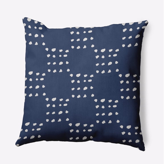 16" x 16" Simply Daisy Stitched Dots Polyester Accent Pillow, Stone Blue Qty 1