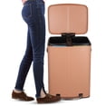 thumbnail image 5 of Marco Rectangular 10.6 Gallon (40L) Dual Compartment Trash Can with Soft-Close Lid, Clay Rose, 5 of 6