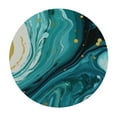 thumbnail image 2 of Nawypu  Round Fitted Tablecloth Abstract Teal Blue Marble Print Table Cloth with Elastic Edged Waterproof Wipeable Round Table Cover for Patio Parties Outdoor Decor, 2 of 7
