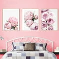 thumbnail image 5 of Yirtree Flower Canvas Wall Art for Bedroom Woman Wall Decor Pink White Flowers Picture Artwork Modern Plant Floral Canvas Prints for Kitchen Home Bathroom Girls Room Wall Decoration, 5 of 8