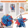 thumbnail image 2 of Autumn Harvest Star Wreath with Pumpkin and Maple Leaves - Fall Door Decoration, 14-inch, 2 of 8
