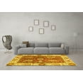thumbnail image 3 of Ahgly Company Indoor Round Oriental Yellow Traditional Area Rugs, 7' Round, 3 of 4