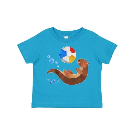 

Inktastic Cute Otter and Beachball Gift Toddler Boy or Toddler Girl T-Shirt