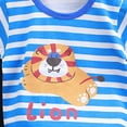 thumbnail image 4 of HCNTES Toddler Baby Boys Girls Summer Clothes Short Sleeves T-Shirt Tops + Shorts Cute Outfits Set For Kids 2t 3t 4t 5t 6t 7t Kid Shorts(C01-Sky Blue,3-6 Months), 4 of 4