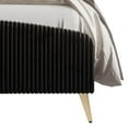 thumbnail image 6 of Home Design Everett Twin Upholstered Panel Bed Frame with Curve-Shaped Design Headboard For Adult, Black, Easy Assembly, 6 of 7