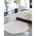 thumbnail image 2 of Unique Loom Solo Solid Plush Kids Modern Rug 7' 11 x 7' 11 Octagon Snow White, 2 of 2