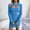 Blue, variant on Ruimatai Women's Long Sleeve Dress Fall Elegant Casual Dresses Women's And Winter Hollow Waist Bag Hip Knitted Sweater Dress
