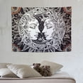 thumbnail image 4 of ONETECH  Sun and Moon Tapestry Black and White Tapestry Wall Hanging Tapestries Burning Sun with Stars Psychedelic Tapestry for Bedroom, 4 of 7