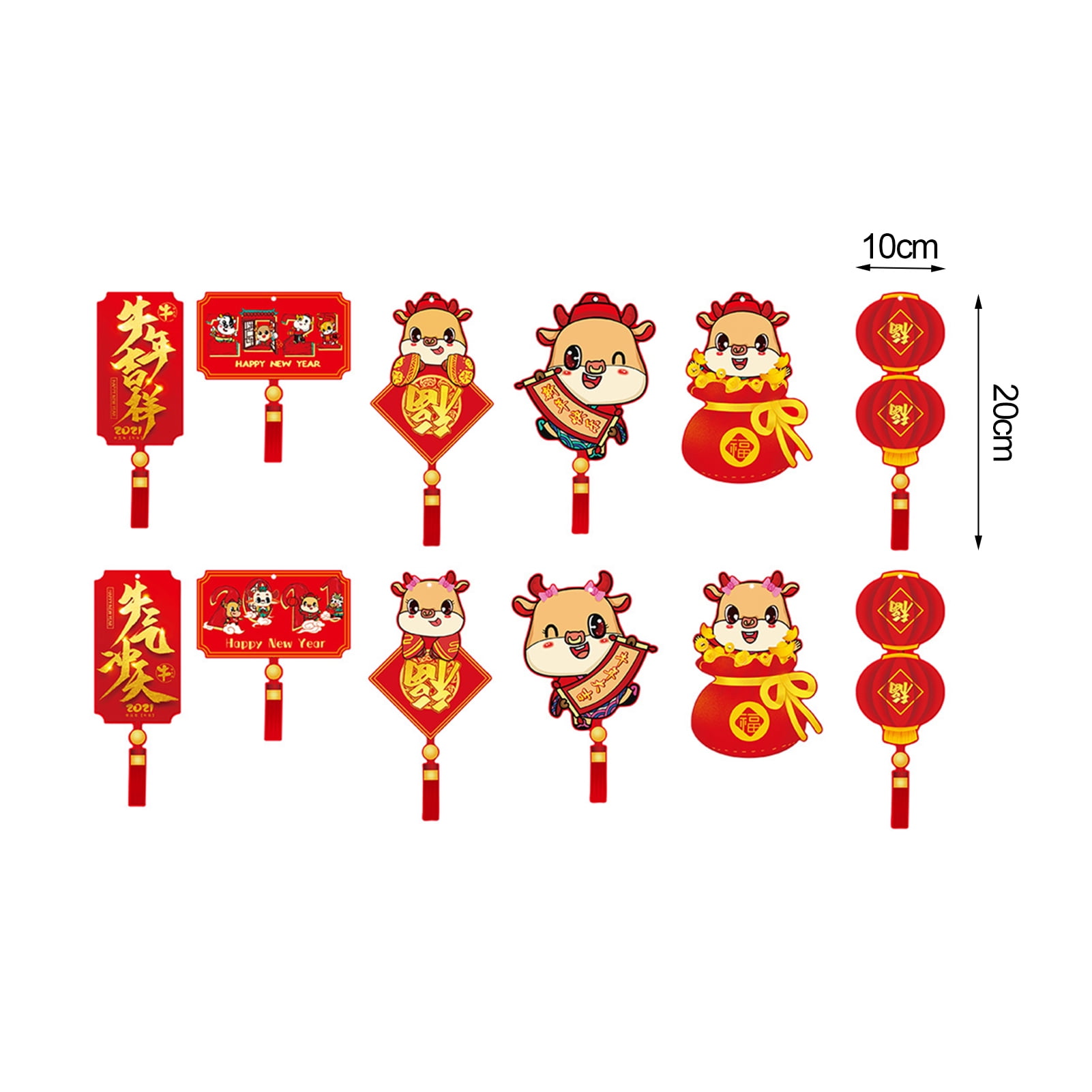 12X NEW YEAR PENDANT CHINESE STYLE DECOR SPRING FESTIVAL HOME HANGING GIFT 