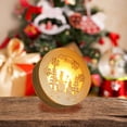 thumbnail image 4 of Michellecmm Christmas Light-Up Decoration 2PCs Wooden Acrylic Tree Santa Claus Hollow Holiday Fashion Desktop Window Ornaments, 4 of 8