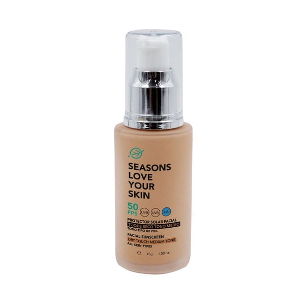Protector Solar Facial Con Color Toque Seco Tono Color Fps 50 Seasons Love Your Skin