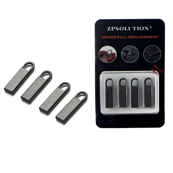 Zpsolution Zipper Pull Replacement Metal Zipper Handle Mend Fixer Zipper Tab Repair for Luggage Suitcases Bag
