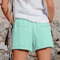 thumbnail image 5 of MEZZALL Women Casual Solid Color Elastic Waist Pocket Athletic Shorts Comfortable Breathable Workout Running Yoga Shorts Fashionable Summer Daily Bottoms, 5 of 6