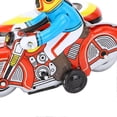 thumbnail image 2 of Vintage Iron Three-Wheeled Mechanical Motorcycle Collectible Toy for Desk Decoration, 2 of 4