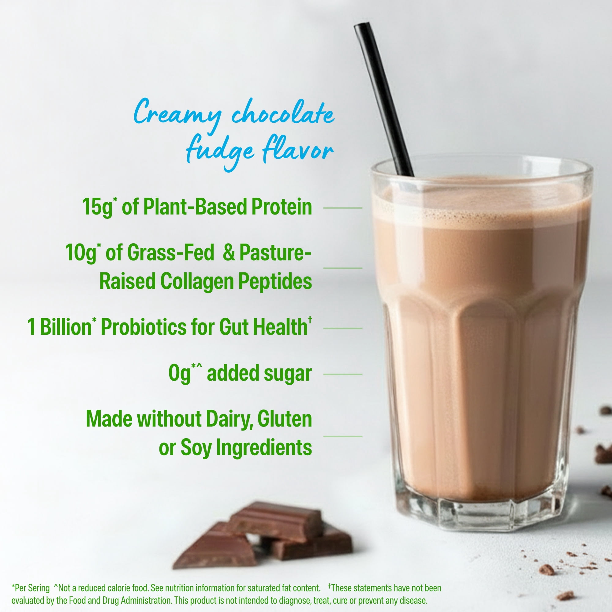 Orgain ® Plant Protein plus Collagen - Creamy Chocolate Fudge