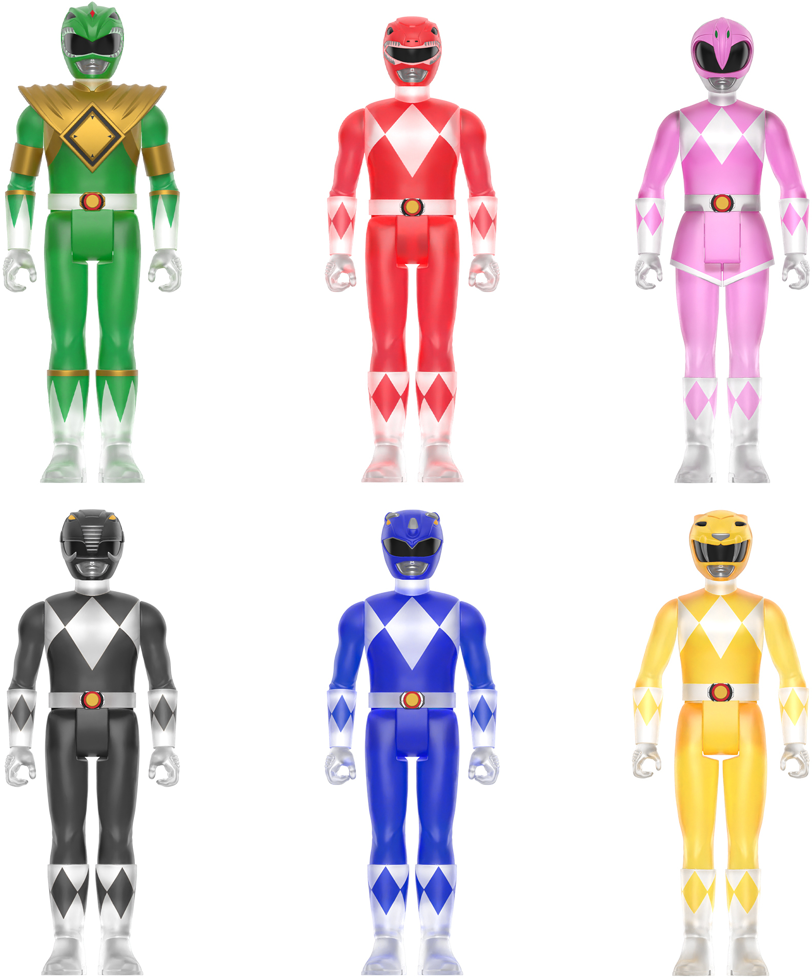 Super7 - Mighty Morphin Power Rangers - Reaction Blind Box Wv1 - 12pc Flat