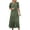Army Green, variant on Prairie Dress Women Bohemian Clothes Cute Swing Midi Dress Loose Flared A-Line Swing Casual Party Dresses