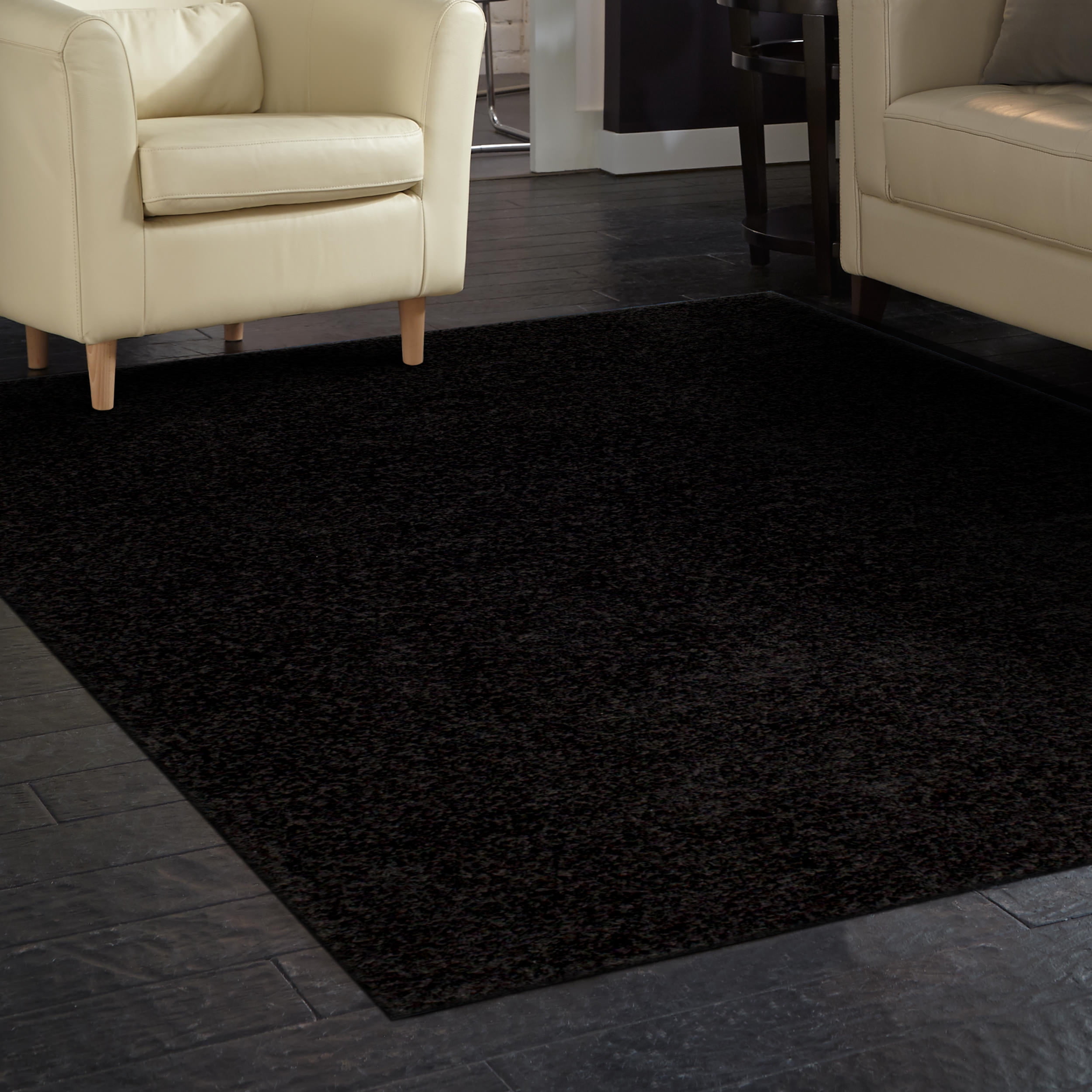 Mohawk Home Willow Creek Solid Shag Area Rug, Black