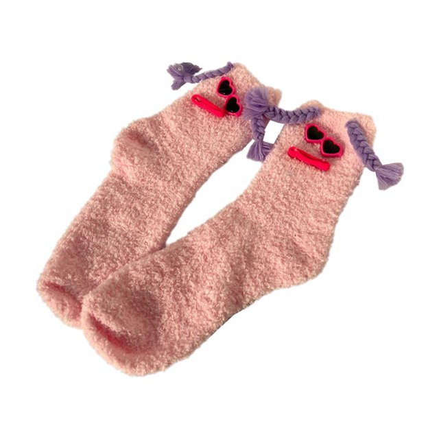 Calcetines térmicos de terciopelo para mujer y niña, informales, de felpa, gruesos y cálidos, T1 X4W5