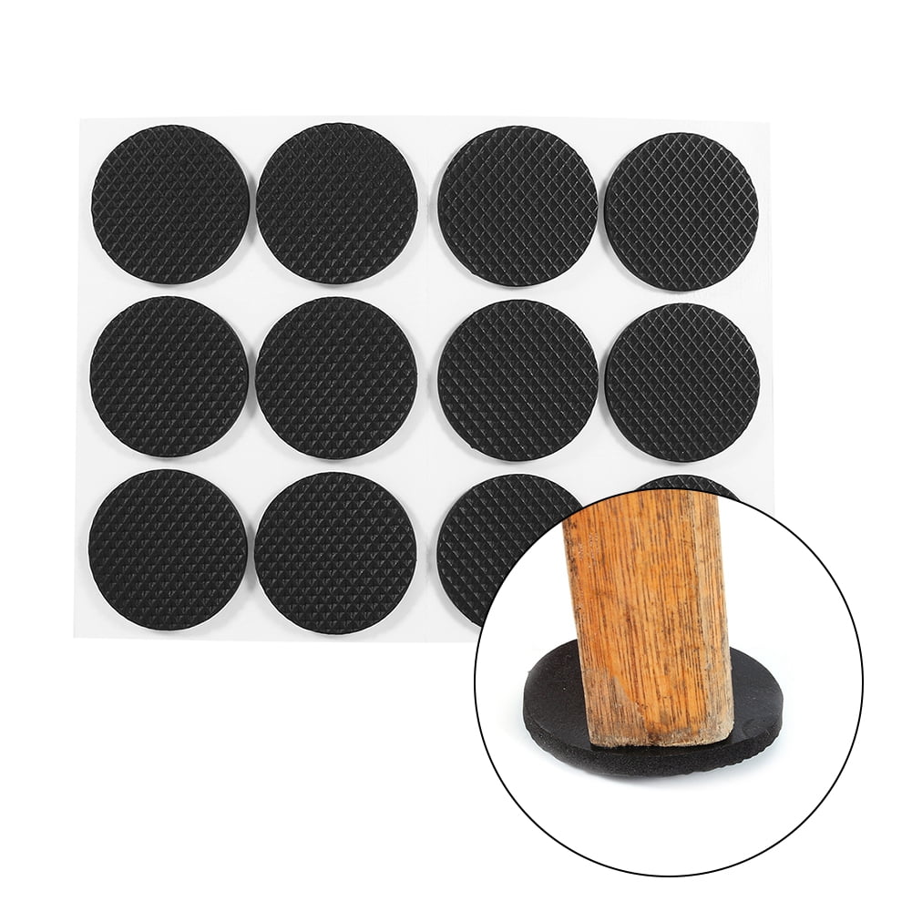 OTVIAP Table rubber pads, floor protector rubber pads,12Pcs Black Self
