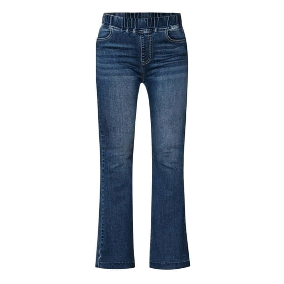 Clearance! Plus Size Jeans for Women Womens Flare Jeans Bell Bottom Jeans for Women Flare Pull On High Waisted Elastic Waist Trendy Stretch Denim Pants Flare Jeans for Women S-XXL