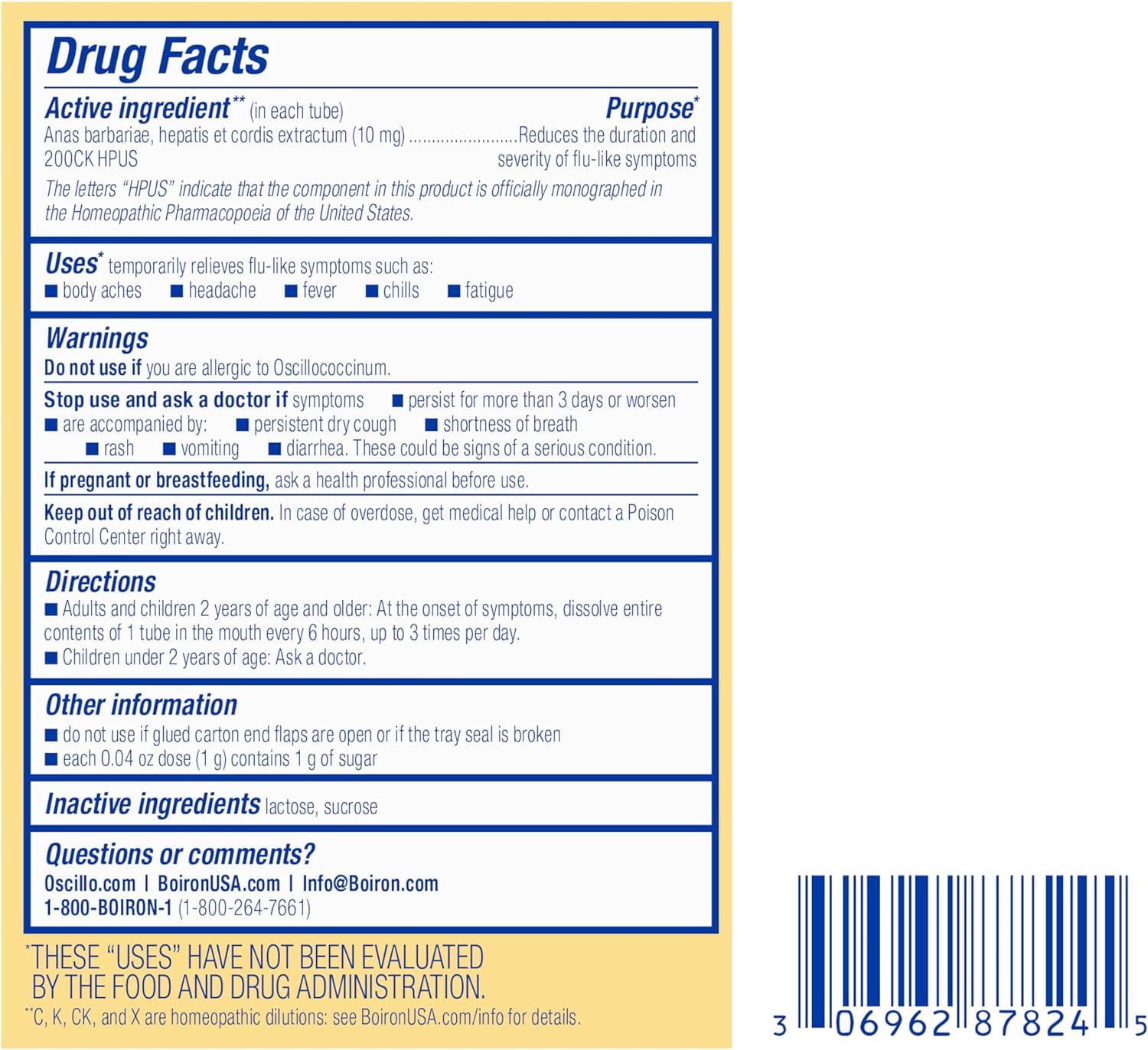 (3 pack) Boiron Oscillococcinum Homeopathic Medicine for Flu-like Symptoms, 12 Count