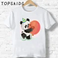 thumbnail image 3 of 2024 Feliz Cumpleaños Panda Número 1-9 Impresión Niños Camiseta Niño Niño Niña Ropa Verano Algodón Camiseta Linda Dibujos Animados Camiseta Bebé, 3 of 5