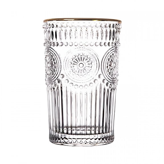 BPPEG Premium Drinking Glasses Tumblers,Vintage Drinking Glasses,Vintage Glassware Set for Juice,Beverages,Beer,Cocktail