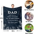 thumbnail image 5 of Dad Birthday Gift, Dad Gifts from Daughter Son, Best Dad Ever Gifts, Gifts for Dad Blanket for Fathers Day Thanksgiving Christmas 50"X60", 5 of 6