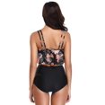 thumbnail image 3 of Traje de baño de mujer Bikini Tankini Top Traje de baño con volantes de cintura alta Adepaton FLD-2228, 3 of 5