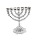 thumbnail image 4 of Portavelas Judío Hanukkah Menorah Home Ramas Candelero Altura 17cm Plateado, 4 of 9