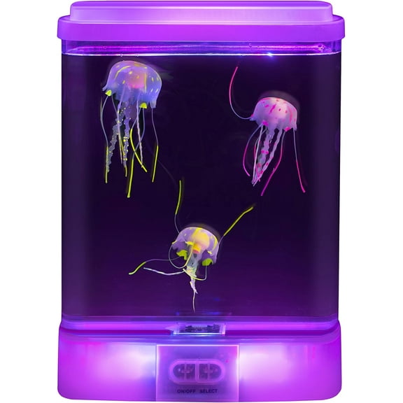 Playlearn USA - Illuminated Jellyfish Lamp - Color Changing Aquarium Mood Lamp - Calming and Relaxing Effect