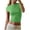 Mint Green, variant on Blouses for Women Dressy Casual, Tops for Women Trendy, Women's Hollowed-out Backless Top Tight-fitting Short-sleeved Navel High-neck Solid Color Hot Girl European Beauty Top