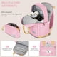 thumbnail image 4 of Set de equipaje LARVENDER de 3 piezas expandible con cierre TSA, rosa, 4 of 9