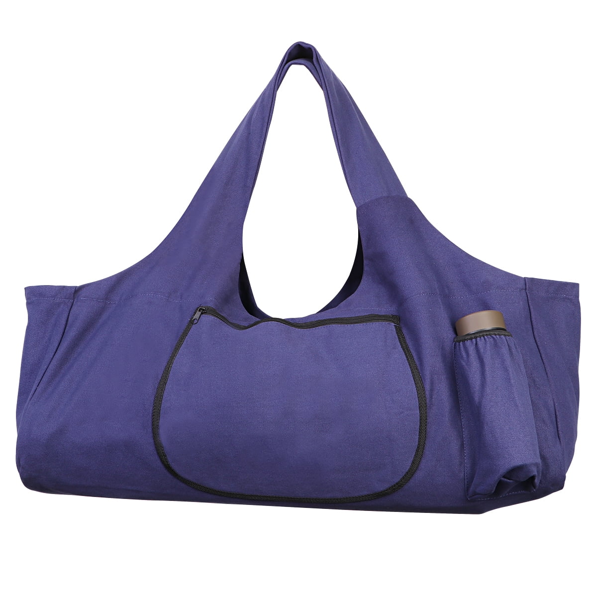 Yoga Mat Bag Exercise Carrier Cotton Tote Adjustable Strap Full Zip Shoulder Bag 