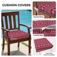 thumbnail image 3 of Outdoor Patio Cushion Covers 4 Pack Pink Boho Patio Chair Cushion Covers with Ties and Zipper Maroon Moroccan Stripes Waterproof Outdoor Seat Cushion Covers for Patio Furniture 22"x20", 3 of 9