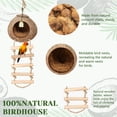 thumbnail image 3 of Nido de pájaro de cáscara de coco, cama de cría, nido y mordedura antipicoteo con fibra de coco natural, juguete para loros, periquitos, cacatúas, cot, 3 of 6
