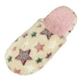 thumbnail image 2 of WOYY Women's Fuzzy Slippers Winter Warm Soft Soled Slippers Star Prints House Shoes, 2 of 6