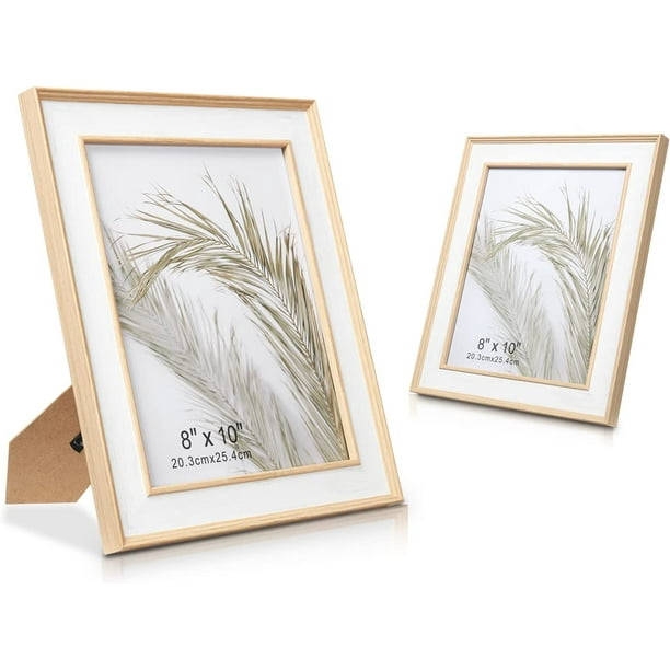 Artbyhannah 2 Pack 8x10 Picture frames, Distressed Rustic White Photo