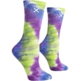 thumbnail image 6 of ODD SOX – Basix Unisex Crew Socks – Tie Dye Far Out – Large – Soft Cotton Blend Ribbed Crew,, 6 of 6